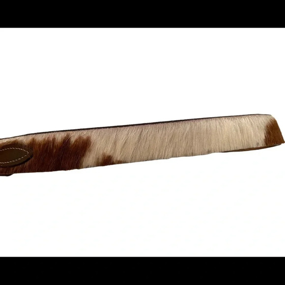 Genuine Leather and Animal Hair Hide Belt - Picture 5 of 10